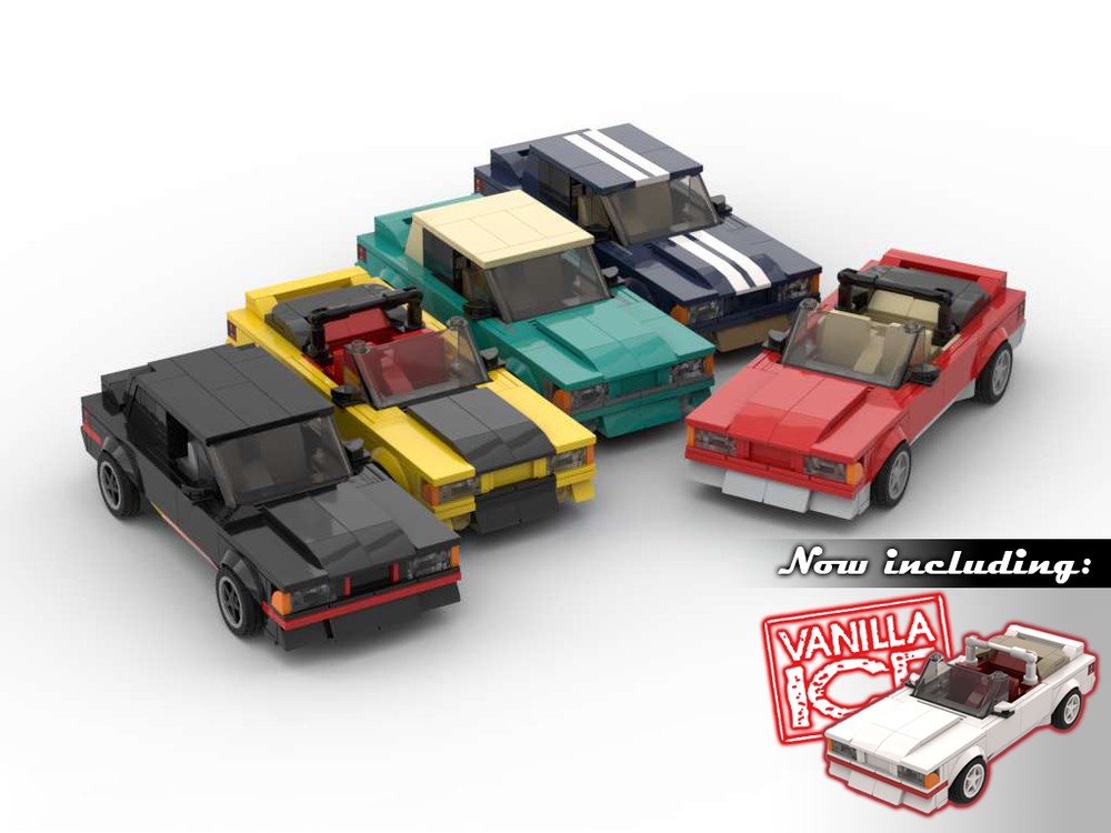 Lego Built Tough Fox Body Mustang - Set of Five Colors