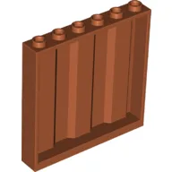 Panel 1 x 6 x 5 [Vertical Corrugated] / Dark Orange