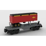 Flatbed with White and Lime Reefer Trailer