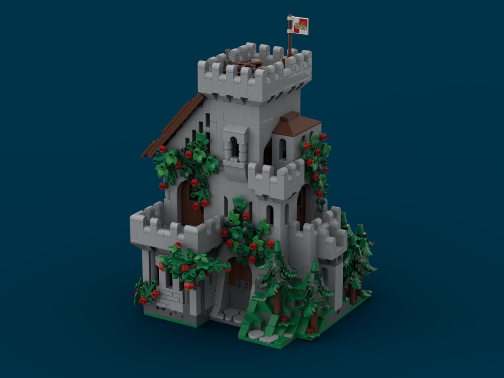 Lego Medieval castle Keep in the forest - Modular