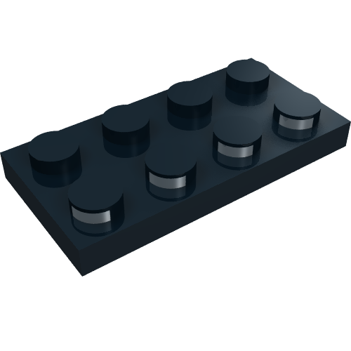 Lego Plate 2 x 4 with Electric Contacts / Black