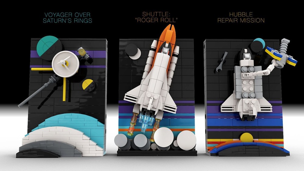 Lego Further Tales of the Space Age space shuttle Hubble voyager