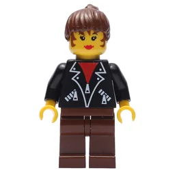 Woman - Black Jacket, Brown Legs