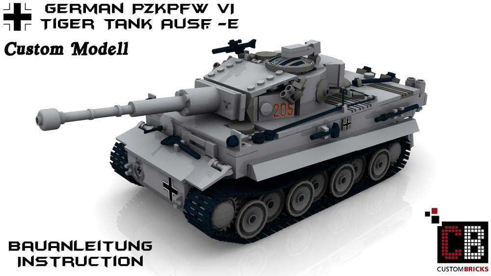 Lego Custom WW2 German Tiger Tank PzKpfw VI Ausf. E
