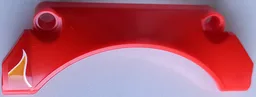 Technic, Panel Car Mudguard Arched 9 x 2 x 3 Straight Top with Orange Flame Pattern Model Right Side (Sticker) - Set 42106