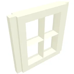 Window Pane 1 x 2 x 2 for Slotted Bricks / White