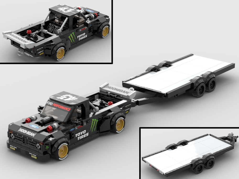 Lego Ford F150 Hoonitruck + Futura trailer
