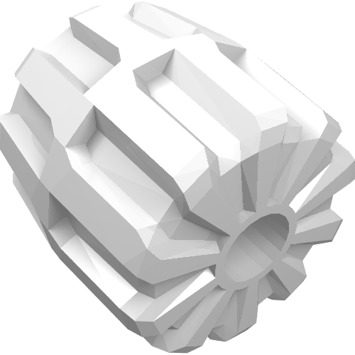 Lego Wheel Hard Plastic Small (22mm D. x 24mm) / White