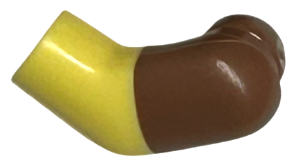 Lego Arm, Left with Molded Medium Brown Short Sleeve  Pattern
