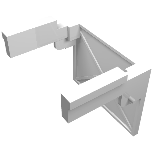 Lego Garage Door Solid Assembly - Old (Hinge Pin on Counterweights - One Side) / White