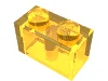 Brick 1 x 2 / Trans-Yellow