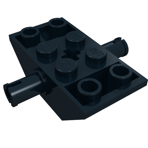 Lego Slope Inverted 45° 4 x 2 Double with Pins and Axle Hole Type 2 [X Opening] / Black