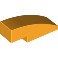 Lego Brick Curved 3 x 1 No Studs / Bright Light Orange