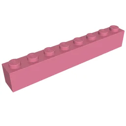 Brick 1 x 8 / Medium Dark Pink