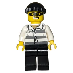 Criminal, Prison Shirt with #86753, Black Legs, Black Hat, Black Eyemask