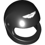Lego Helmet, Standard with Aston Martin Wings print / Black