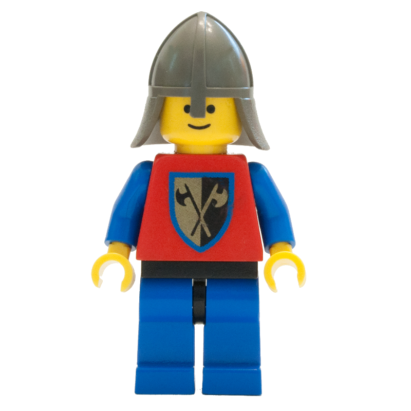 Lego Knight (Crusader Axe) - Blue Legs, Neck-Protector