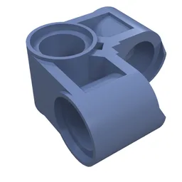 Technic Pin Connector Perpendicular 2 x 2 Bent / Sand Blue