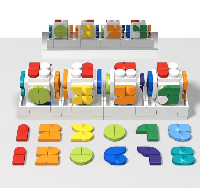 Lego Calendar Lite with 2x2 numbers