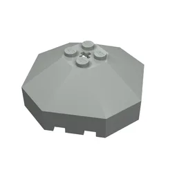 Windscreen 6 x 6 Octagonal Canopy with Axle hole / Light Gray