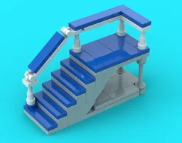 Stairs with a platform