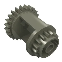 Technic Gear Differential, 24 -16 Tooth with Clutch on Both Sides / Dark Gray