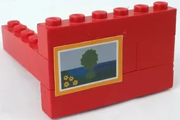 Stickered Assembly 6 x 6 x 3 with Fence, Flowers, and Tree Painting Pattern (Sticker) - Set 6370