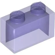 Brick 1 x 2 without Bottom Tube / Trans-Purple