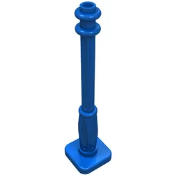 Lamp Post 2 x 2 x 7 with 6 Base Flutes / Blue