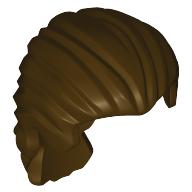 Lego Hair Swept Back with Short Ponytail / Dark Brown