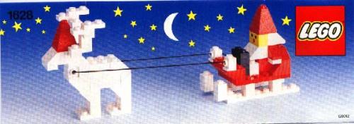 Lego Santa on Sleigh with Reindeer