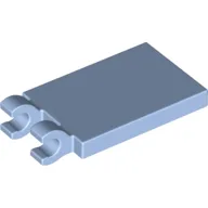 Tile Special 2 x 3 with 2 Clips without Tab between Clips / Bright Light Blue