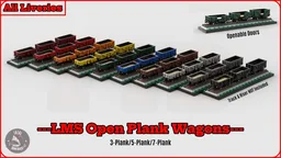 (PACK) LMS Open Plank Wagons (8w)