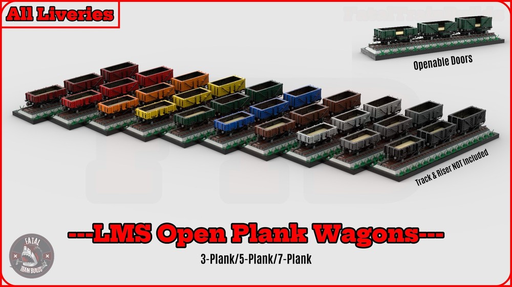 Lego (PACK) LMS Open Plank Wagons (8w)