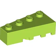 Brick Wedged, Angled 4 x 2 Left / Lime