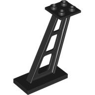 Lego Support 2 x 4 x 5 Stanchion Inclined [5mm wide posts] / Black