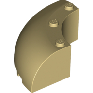 Lego Brick Round Corner 6 x 6 x 2 / Tan