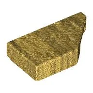 Tile 1 x 2 with Stud Notch Right / Pearl Gold