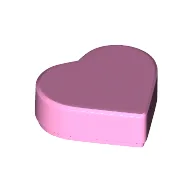 Tile 1 x 1 Heart / Bright Pink