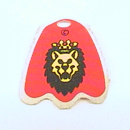 Lego Neckwear Cape, Round Lobes with Royal Knights Lion Head Print / White