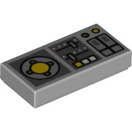 Lego Tile 1 x 2 with Controls, Slides, Joystick print