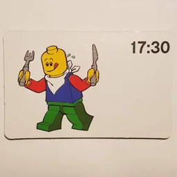 Activity Card, Time-Teaching 24-Hour Clock 17:30 / [No Color/Any Color]