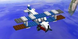 Biplane Red White and Blue