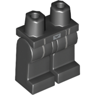 Lego Hips and Black Legs with Coattails Outline and Silver Belt Print / Black