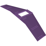 Lego Wing Plate 20 x 56 with 6 x 10 Opening and 4 Holes / Medium Lavender