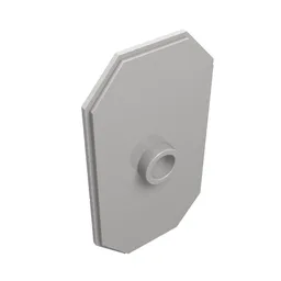 Shield Rectangular with Stud [Plain] / Very Light Bluish Gray