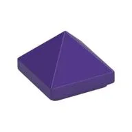 Brick Sloped 45° 1 x 1 x 2/3 Quadruple Convex [Pyramid] / Dark Purple