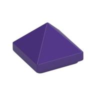 Lego Brick Sloped 45° 1 x 1 x 2/3 Quadruple Convex [Pyramid] / Dark Purple