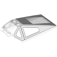 Lego Windscreen 8 x 4 x 2 with Handle and 2 Studs with White Cockpit Print