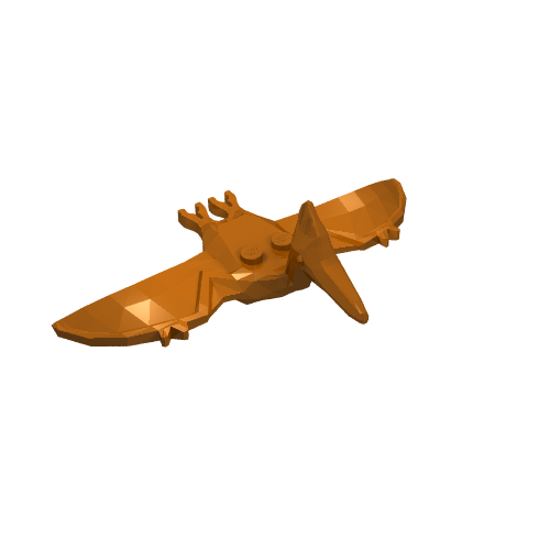 Lego Animal, Dinosaur, Pteranodon / Dark Orange